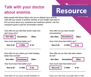 Talk with your doctor about anemia